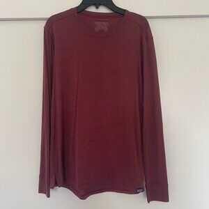 Patagonia Capilene Cool Merino Blend Baselayer Shirt in Maroon